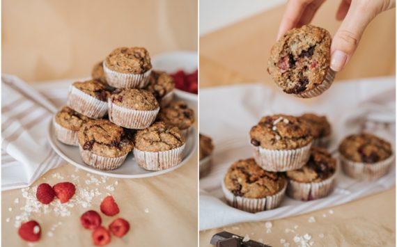 Zdravi muffini s bananom, čokoladom i jogurtom (zobeni muffini brzi recept)